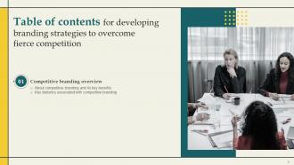 Developing Branding Strategies To Overcome Fierce Competition Complete Deck Branding CD V Slides Editable