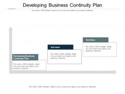 Developing business continuity plan ppt powerpoint presentation outline background designs cpb