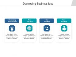 Developing business idea ppt powerpoint presentation clipart cpb