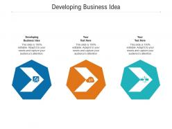 Developing business idea ppt powerpoint presentation infographics infographics cpb