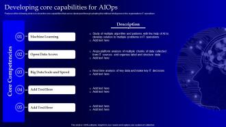 Developing Core Capabilities For AIOps Operational Strategy For Machine Learning