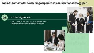 Developing Corporate Communication Strategy Plan Powerpoint Presentation Slides Idea Aesthatic