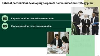 Developing Corporate Communication Strategy Plan Powerpoint Presentation Slides Researched Aesthatic