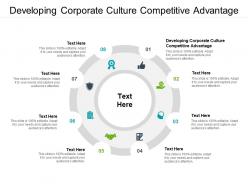 Developing corporate culture competitive advantage ppt powerpoint presentation infographics cpb