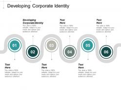 Developing corporate identity ppt powerpoint presentation portfolio show cpb