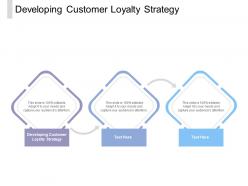 Developing customer loyalty strategy ppt powerpoint presentation professional design ideas cpb