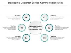 Developing customer service communication skills ppt powerpoint presentation pictures cpb