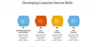Developing customer service skills ppt powerpoint presentation layouts brochure cpb