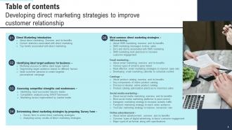 Developing Direct Marketing Strategies To Improve Customer Relationship Complete Deck MKT CD V Appealing Captivating