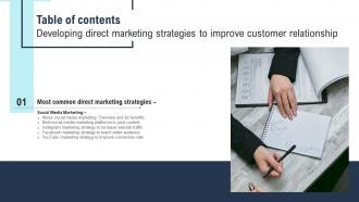 Developing Direct Marketing Strategies To Improve Customer Table Of Contents MKT SS V