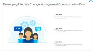 Developing Effective Change Management Communication Plan