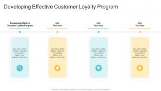 Developing Effective Customer Loyalty Program In Powerpoint And Google Slides Cpb