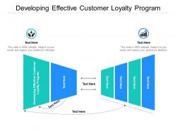 Developing effective customer loyalty program ppt powerpoint presentation infographic template designs cpb