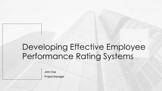 Developing Effective Employee Performance Rating Systems PPT Demonstration AT
