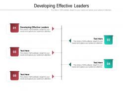 Developing effective leaders ppt powerpoint presentation show files cpb