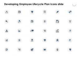 Developing employee lifecycle plan icons slide gears ppt powerpoint slides