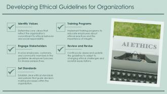 Developing Ethical Guidelines For Organizations PPT Presentation ST AI SS