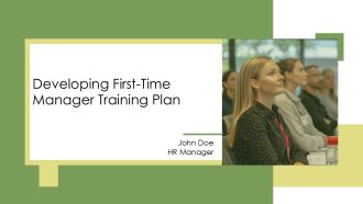 Developing First Time Manager Training Plan PPT Template AT