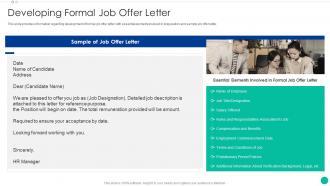 Developing Formal Job Offer Letter Enhancing New Recruit Enrollment