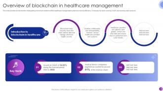 Developing Healthcare Management Solutions Using Blockchain Technology BCT MM Impressive Adaptable