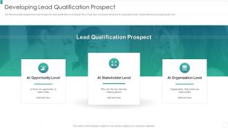 Developing Lead Qualification Prospect Organization Qualification Increase Revenues