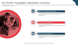 Developing Marketing And Promotional Key Benefits Of Geographic Segmentation MKT SS V