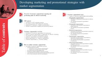 Developing Marketing And Promotional Strategies With Market Segmentation MKT CD V Colorful Analytical