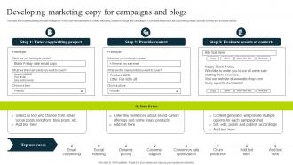 Developing Marketing Copy For Campaigns And Blogs How To Use Chatgpt AI SS V