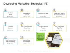 Developing marketing strategies influencers company management ppt designs