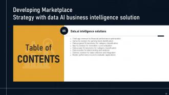 Developing Marketplace Strategy With Data AI Business Intelligence Solution AI CD V Attractive Image