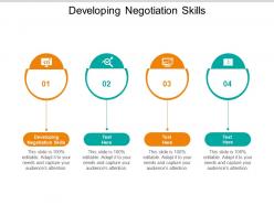Developing negotiation skills ppt powerpoint presentation styles clipart cpb