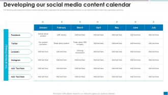 Developing New Search Engine Developing Our Social Media Content Calendar
