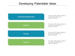 Developing patentable ideas ppt powerpoint presentation slides shapes cpb