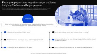 Developing Positioning Strategies Based On Market Research Focus Group Questions To Gather