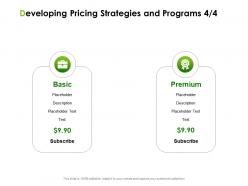 Developing pricing strategies and programs basic ppt powerpoint presentation layouts summary