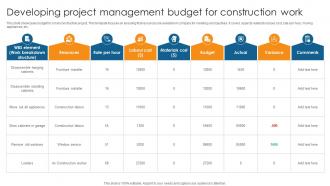 Developing Project Management Budget For Guide On Navigating Project PM SS