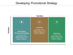 Developing promotional strategy ppt powerpoint presentation pictures examples cpb