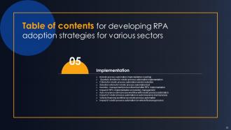 Developing RPA Adoption Strategies For Various Sectors Powerpoint Presentation Slides Captivating Interactive