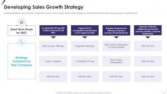 Developing sales growth strategy improving planning segmentation