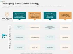 Developing sales growth strategy marketing planning and segmentation strategy