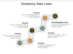 Developing sales leads ppt powerpoint presentation model guide cpb