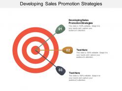 Developing sales promotion strategies ppt powerpoint presentation icon gallery cpb