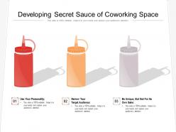 Developing secret sauce of coworking space