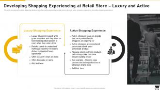 Developing Shopping Experiencing At Retail Store Luxury And Active Retail Playbook