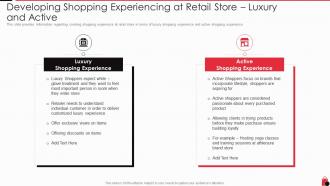 Developing shopping experiencing store retailing techniques consumer engagement experiences