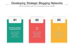 Developing strategic blogging networks ppt powerpoint presentation file format cpb