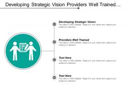 Developing strategic vision providers well trained achieve profitability