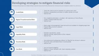 Developing Strategies To Mitigate Financial Risks Analyzing Business Financial Strategy
