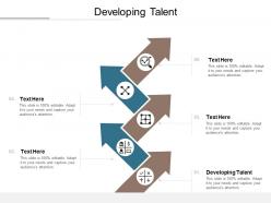 Developing talent ppt powerpoint presentation show example introduction cpb