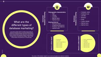 Developing Targeted Marketing Campaign Through Database Marketing Complete Deck MKT CD V Content Ready